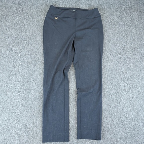 Lisette L Montreal Women Size 10 Dress Pants Charcoal Black Pull On Slim Leg 30" — photo 2